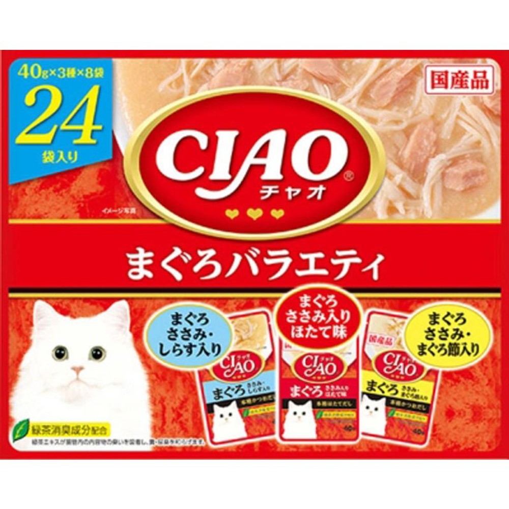 いなば　チャオパウチ　まぐろＶ　24袋, まぐろバラエティ, 24袋入