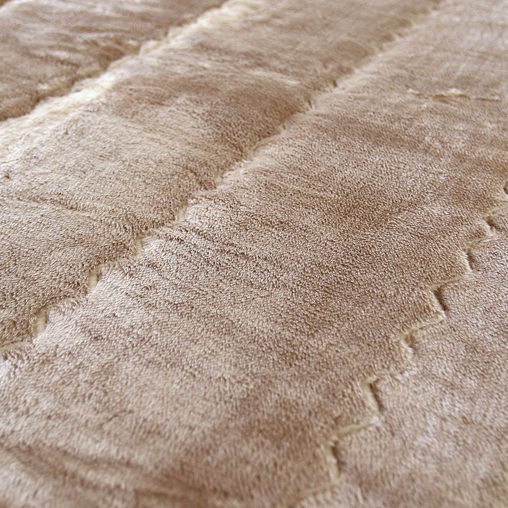 アクリルレーヨン混　敷きパット　１００&times;２０５ｃｍ　ベージュ, ベージュ, 100&times;205cm