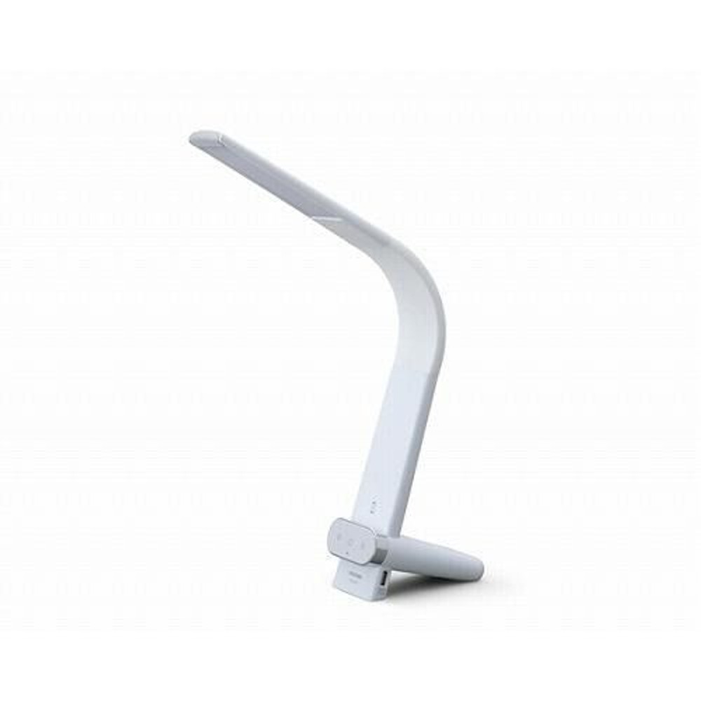 LEDデスクライト Qi充電 縦置きタイプ 調光・調色 ホワイト LDL-QLDL-W, ホワイト, 約幅84&times;奥行350&times;高さ345mm