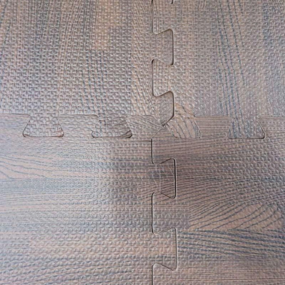 大判つなげるソフトマット　大判4枚組　木目柄, ホワイト, 大判4枚組