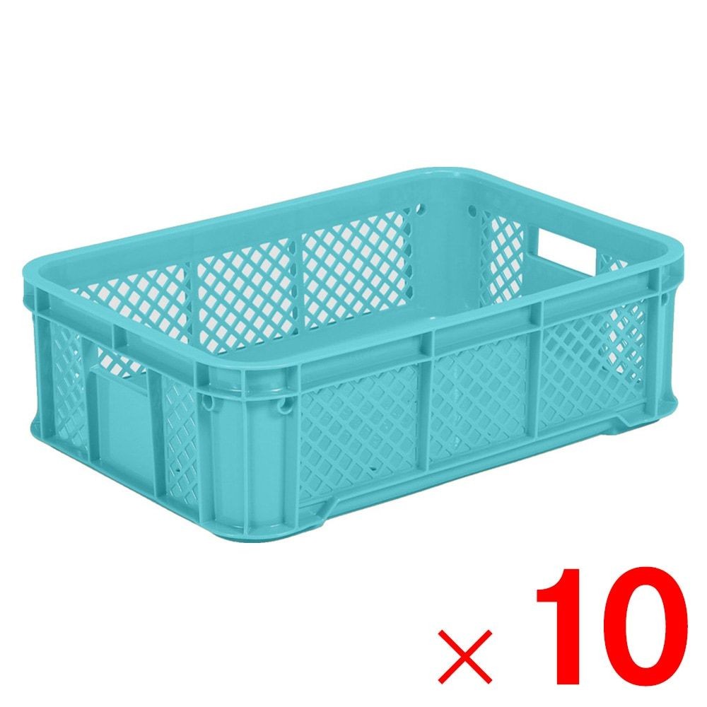 サンコー サンテナー B#25-7 ライトブルー 102455-00 &times;10個セット【メーカー直送・代引不可】【法人限定】【日祝配送不可・時間指定不可】, ライトブルー, 10P