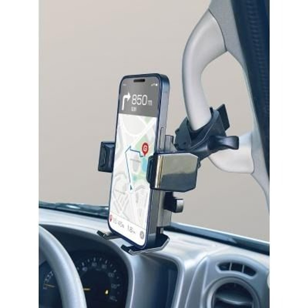 星光産業 EXEA スマホホルダー アシストグリップ取付 EC-254, ブラック, EC254