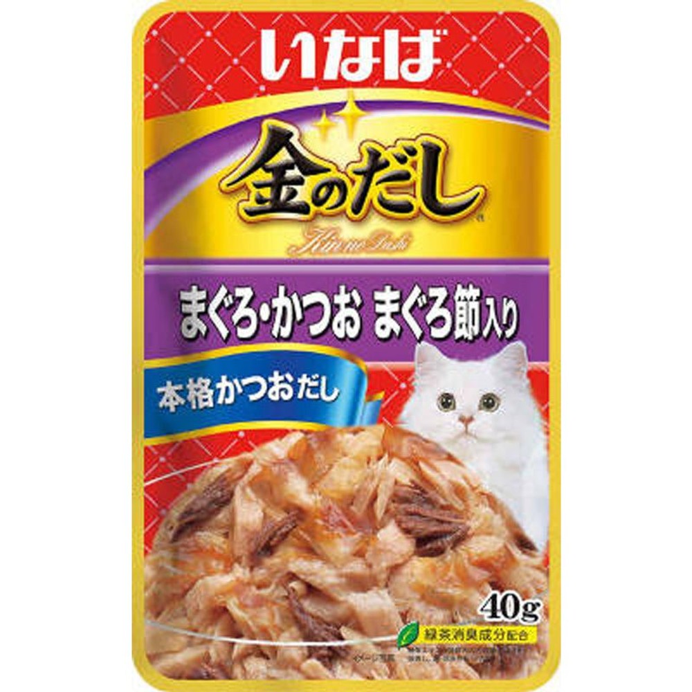 いなば 金のだしパウチ まぐろ・かつお まぐろ節入り 40g,  まぐろ・かつお まぐろ節, 40g