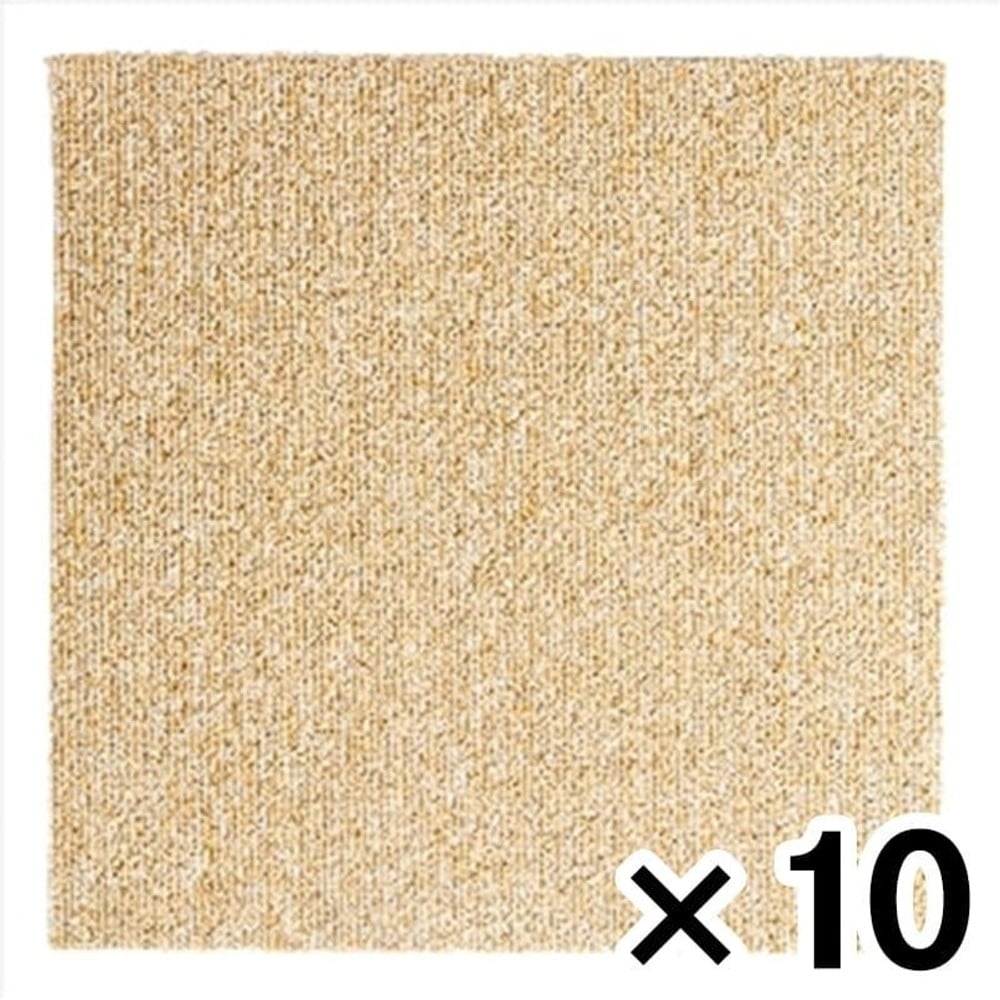 洗える吸着タイルマット　約40Ｘ40ＣＭ　ストライプＢＲ &times;10枚セット, チャコール, その他サイズ１