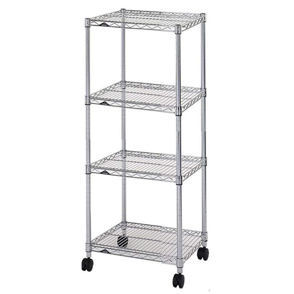 スチールラック 幅60cm 4段 ルミナスホームラック NLH6015-4, シルバー, 4段