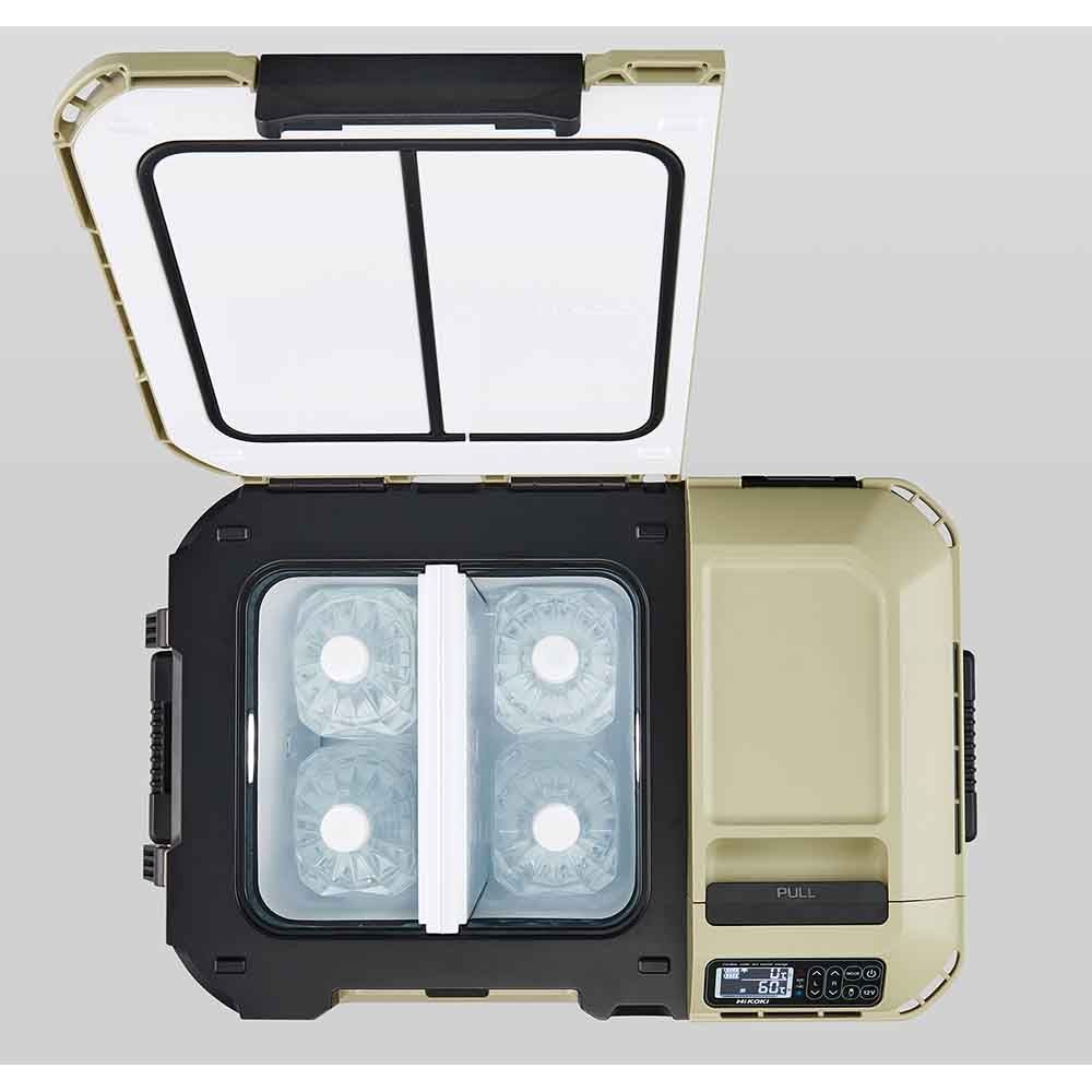 【数量限定】ハイコーキ HiKOKI 18Ｖコードレス 冷温庫 UL18DC (WMBZ) 蓄電池セット＋進呈品 蓄電池付, サンドベージュ, UL18DC (WMBZ)
