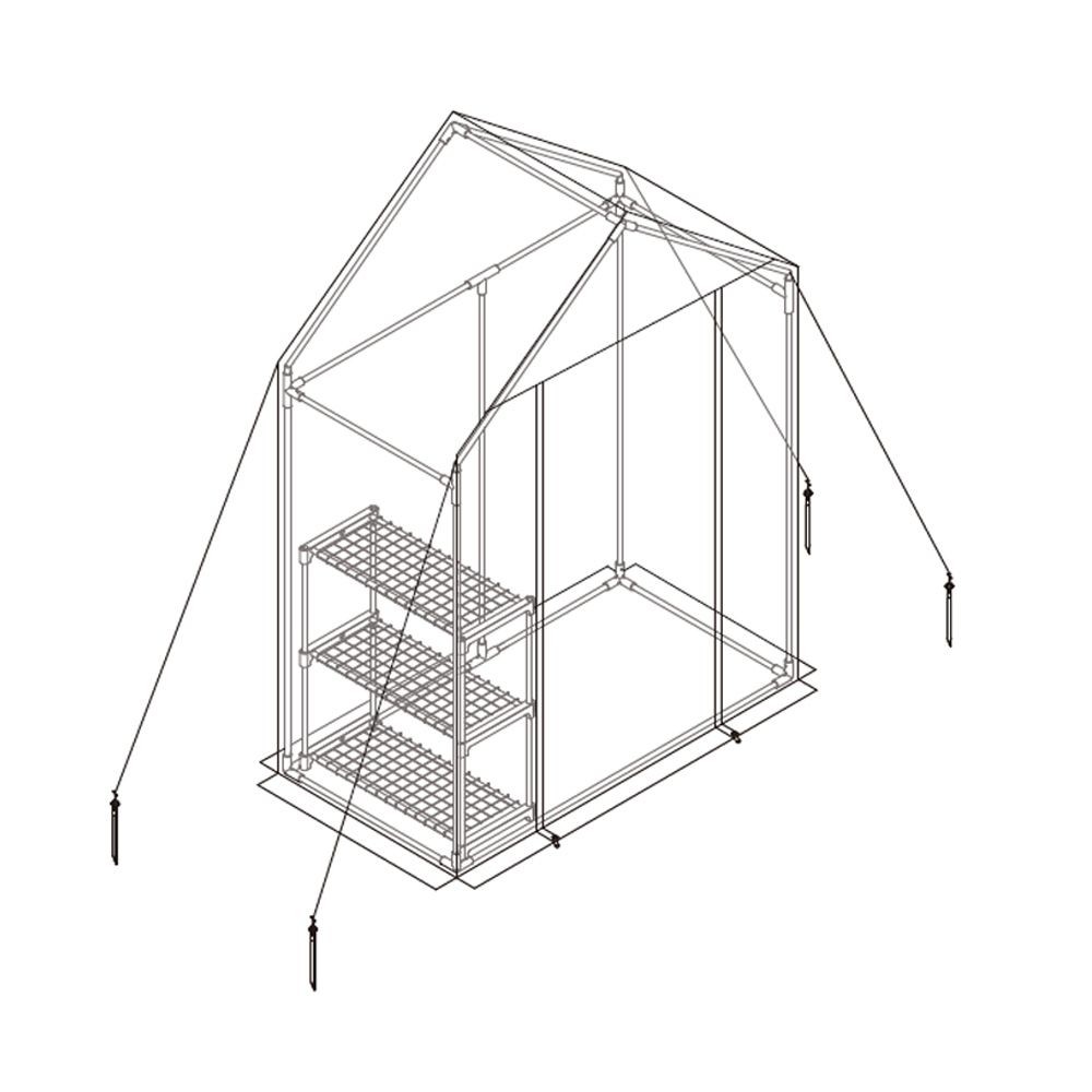 ビニール温室　特大　スリム　ＡＢＯー６, 緑, 特大