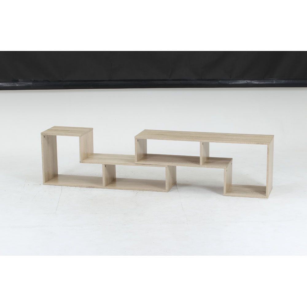 不二貿易 Ｌ字型伸縮ＴＶボード　オーク【メーカー直送・代引不可】, オーク, 幅mm&times;奥行296mm&times;高さ430mm