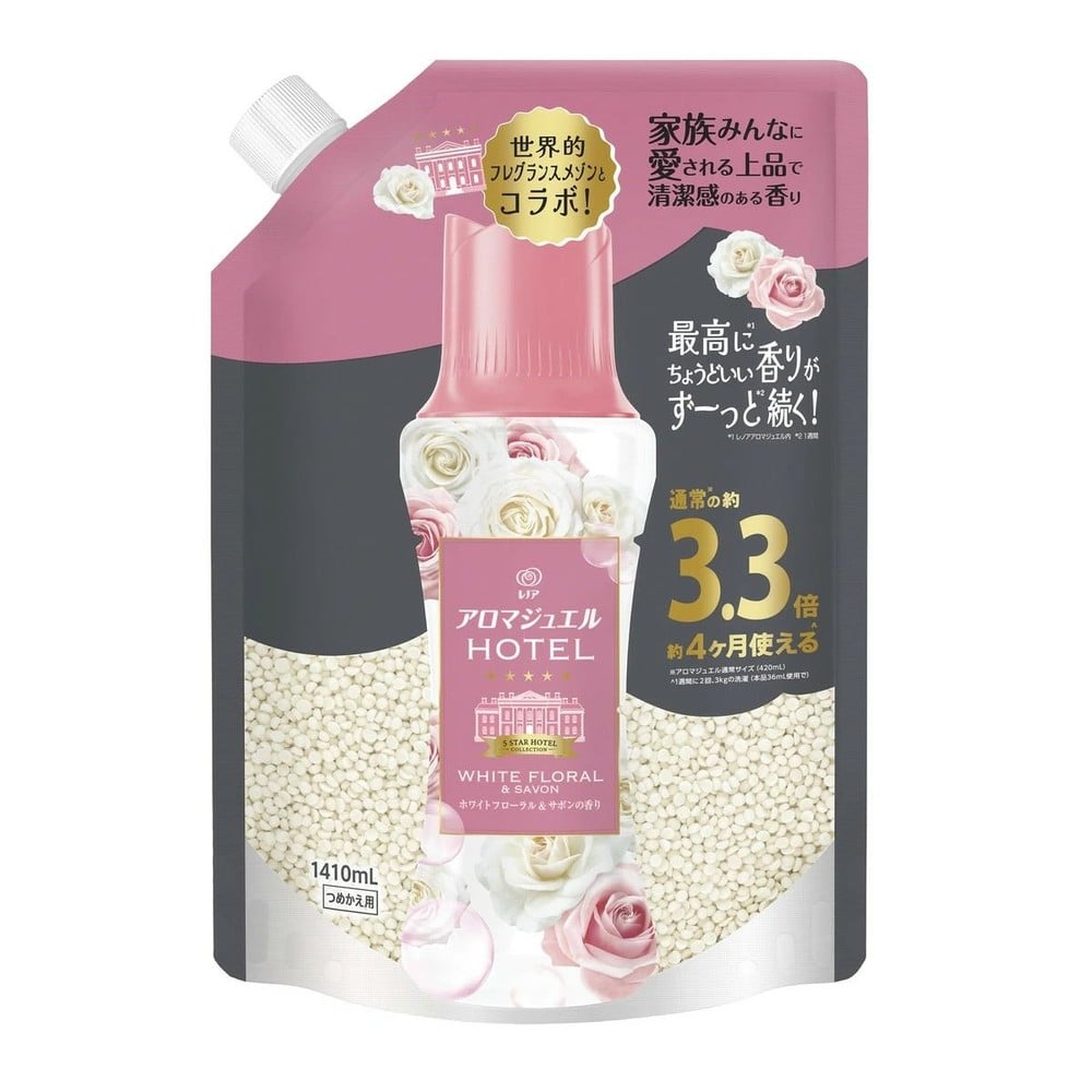 レノア　ハピネス　アロマジュエル　ホワイトフローラル＆サボンの香り　つめかえ用　超特大　１４１０ｍｌ, ホワイトフローラル, 1410ml