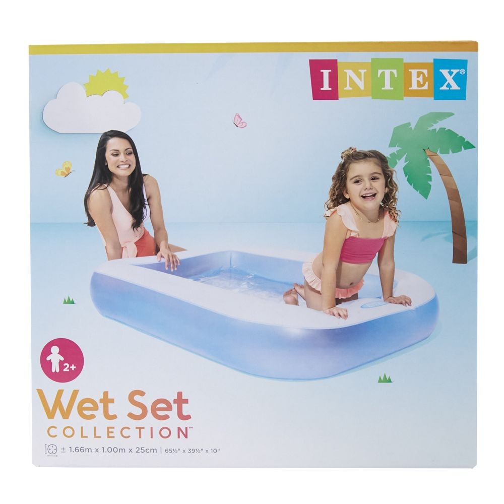 ＩＮＴＥＸ（インテックス）　レクタングラーベイビープールＵ５７４０３, 水色, 166cm&times;100cm&times;25cm