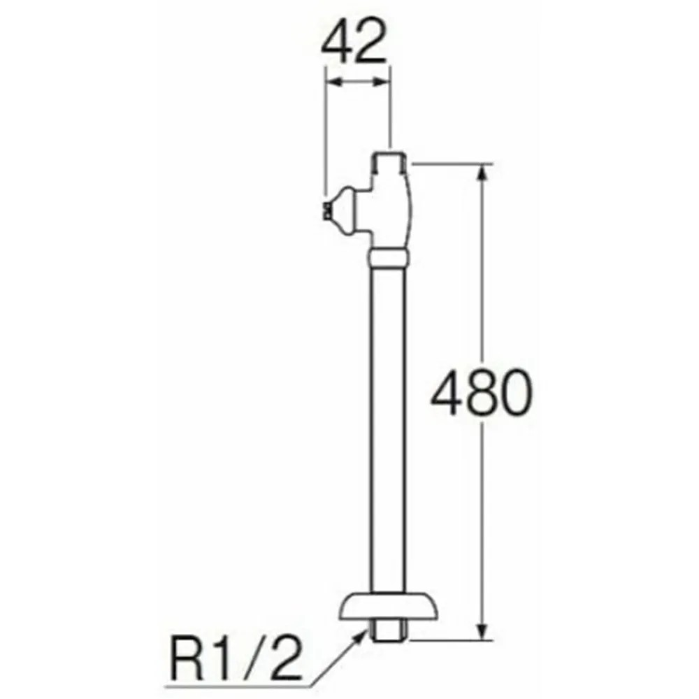 SANEI D式ストレート形止水栓 JV21JSD-X2-13, D式, ストレート形