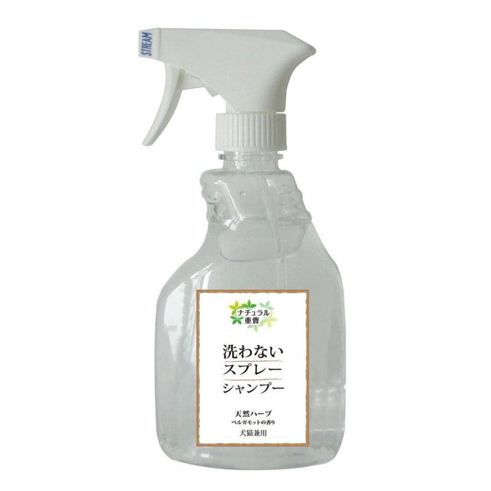 ナチュラル重曹 洗わないスプレーシャンプー（犬猫兼用） 400ml, 犬猫兼用, 400ml
