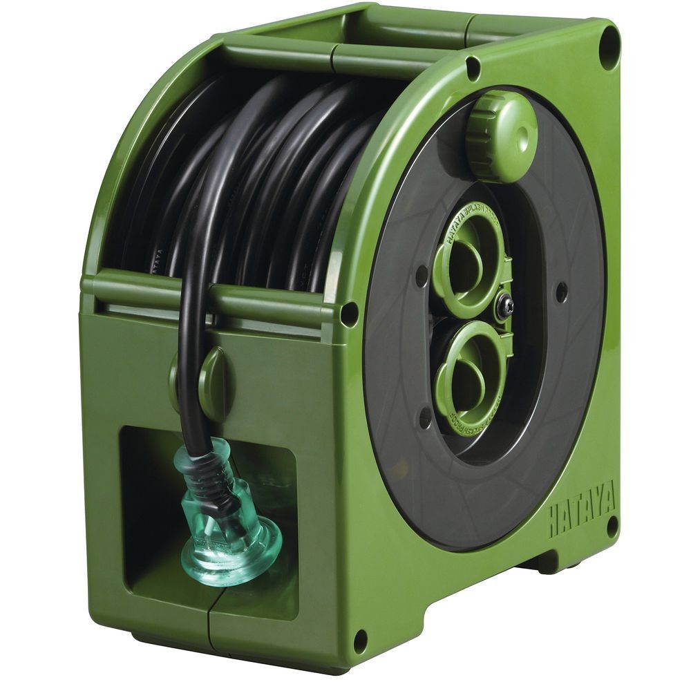 ハタヤ（HATAYA） カーサリール　野外・屋内兼用　１５A　１０ｍ　２Ｐ×２個 CR-10-OG, ＯＧ, 10m