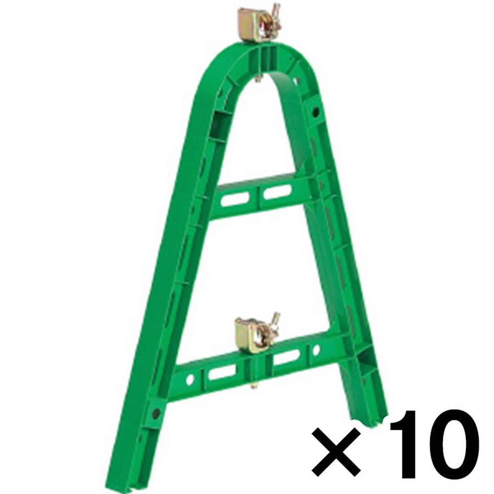 サンコー 単管バリケード　緑 &times;10個セット【メーカー直送・代引不可】【法人限定】, グリーン, 10P