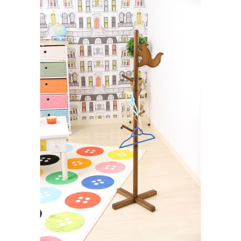 不二貿易 キッズポールハンガー リス NA 【メーカー直送・代引不可