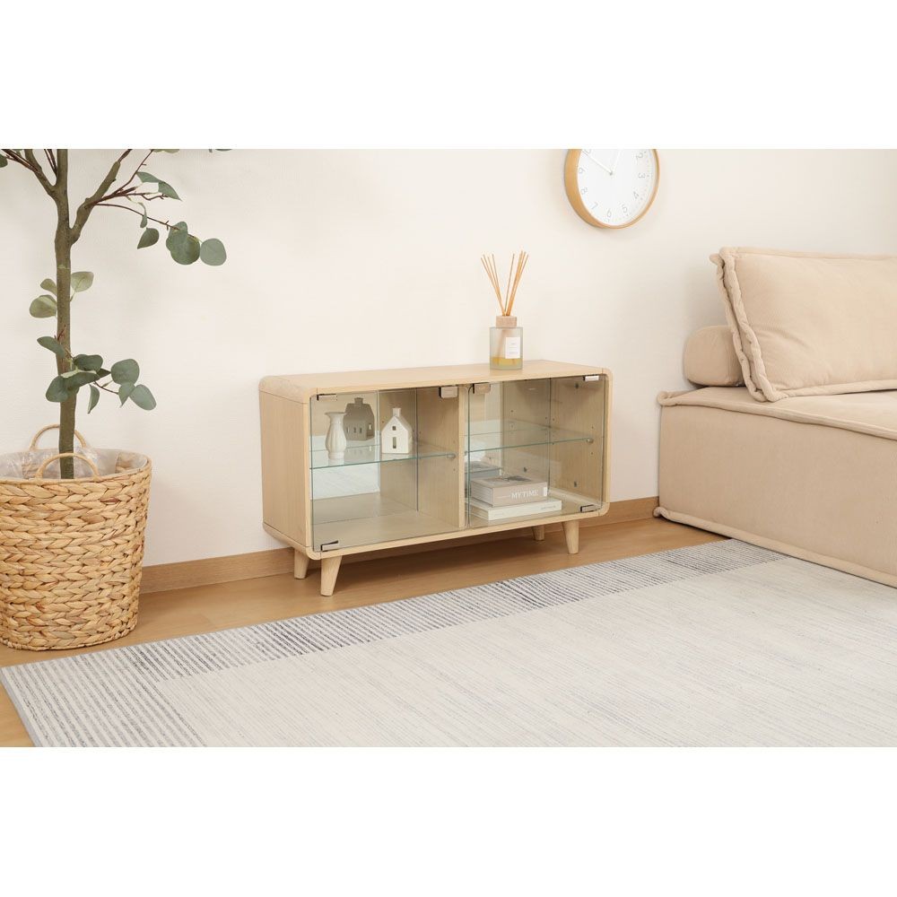 不二貿易 コレクションシェルフ　クレール　ワイド　オークナチュラル【メーカー直送・代引不可】, オーク, 幅795mm&times;奥行250mm&times;高さ460mm