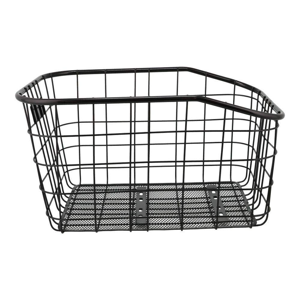 ●頑丈ワイヤーリアバスケットＬ　ブラック, ブラック, L