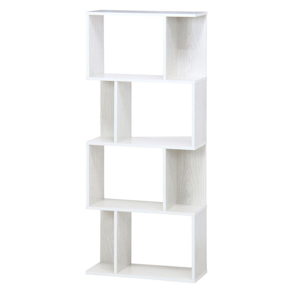S型ディスプレイラック4段 ホワイトウォッシュ BOOK SHELF 4【メーカー直送・代引不可】, その他カラー１, その他サイズ１