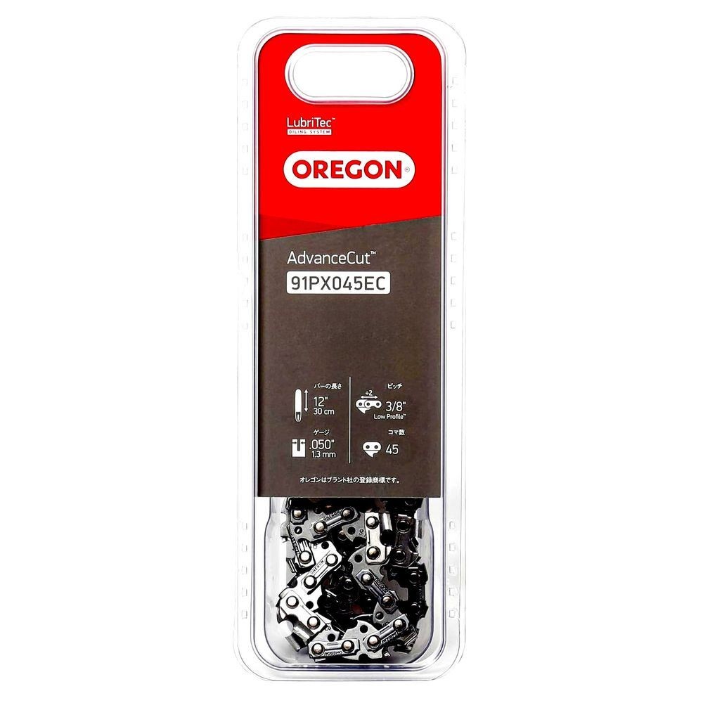 OREGON（オレゴン） ソーチェーン　チェーンソー　替刃　１２インチ（３０ｃｍ）　４５コマ 91PX045EC, 替刃, 12インチ 45コマ