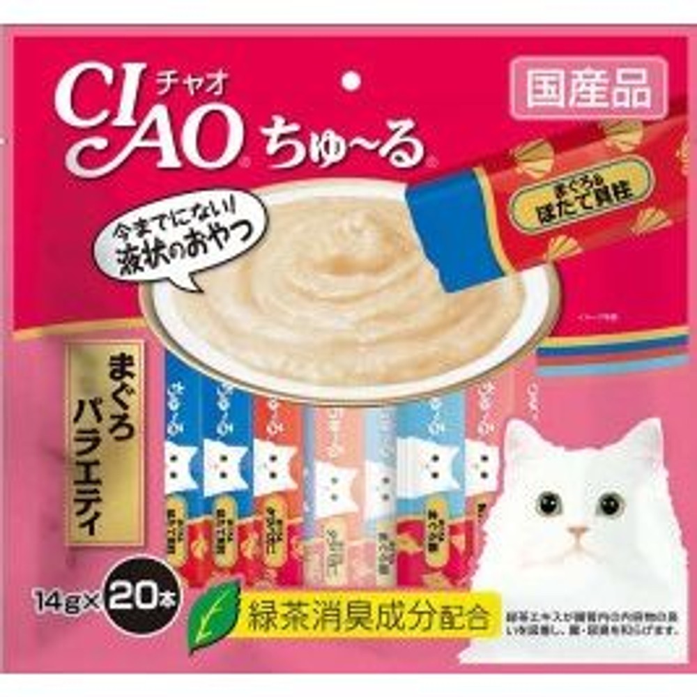 チャオ　ちゅーる　まぐろバラエティ　１４ｇ&times;２０, -, 20本入り