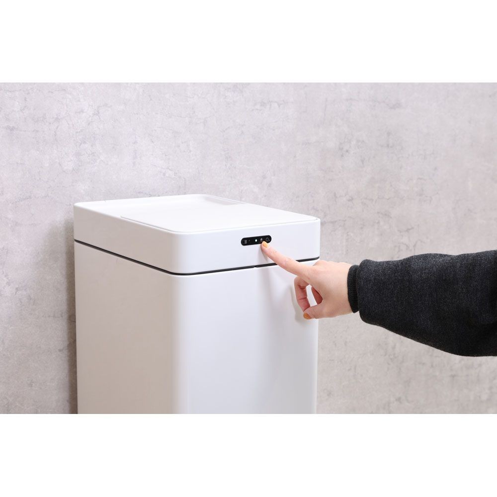 不二貿易 除菌消臭センサーダストボックス　４５Ｌ　ＷＨ【メーカー直送・代引不可】, ホワイト, 幅250mm×奥行340mm×高さ610mm