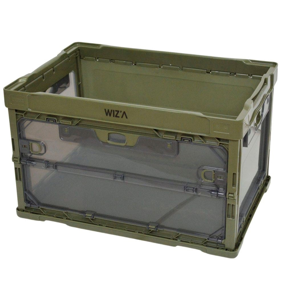 WIZ'A ウィザ 三面扉付折り畳みコンテナ, サンド, 容量：50L