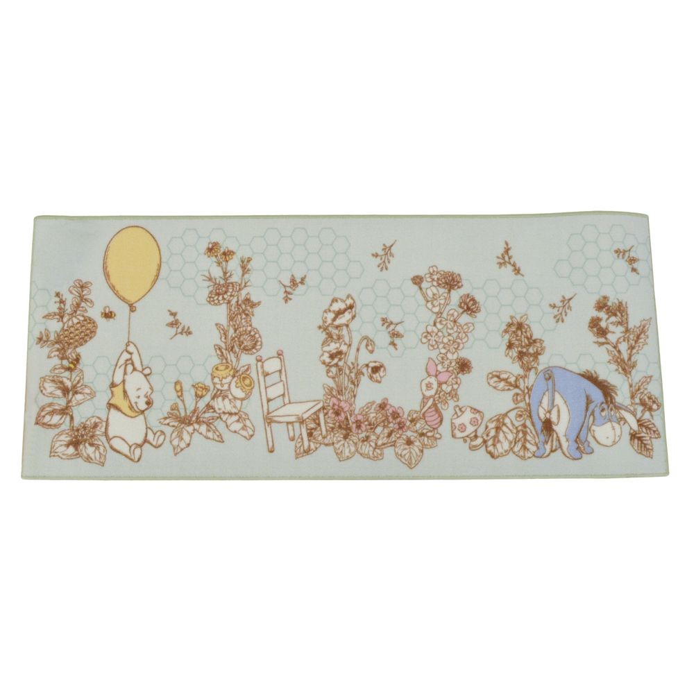 洗える　キッチンマット　約５０Ｘ１２０ＣＭ　ボタニカル, グリーン, 50×120cm