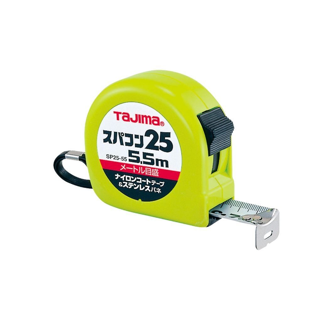 TAJIMA（タジマ）　スパコン 25mm幅5.5m　SP2555BL, イエロー, 5.5m