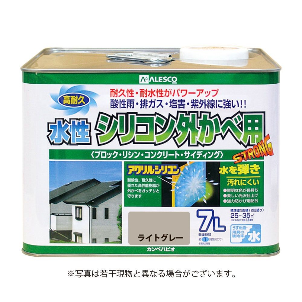 カンペハピオ　水性シリコン外かべ用 ７L, ミルキーホワイト, 7.0L