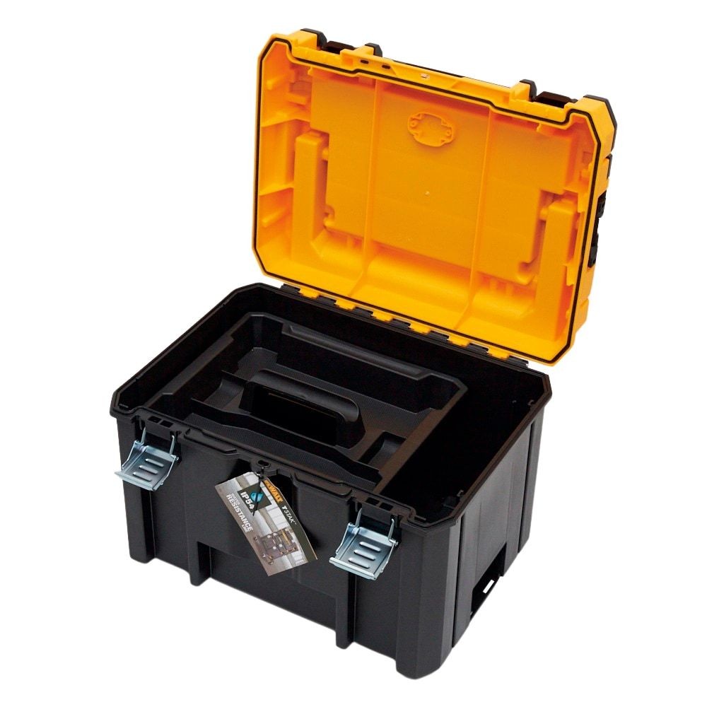 DEWALT/デウォルト システムツールボックス TSTAK2.0 ティースタックモバイルツールボックス DWST83347-1, 黒/黄, DWST83343-1