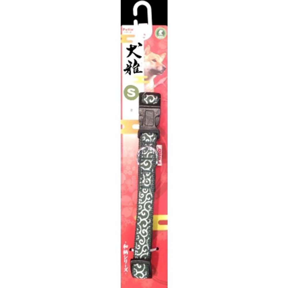 ペティオ　犬雅　唐草カラー, グリーン, Sサイズ