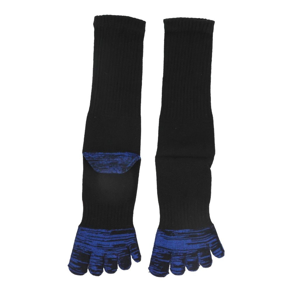 WIZ'A ウィザ 消臭・抗菌　銀イオン６Ｐ　５本指クルー丈　黒　大寸, 黒, 27.0〜29.0cm