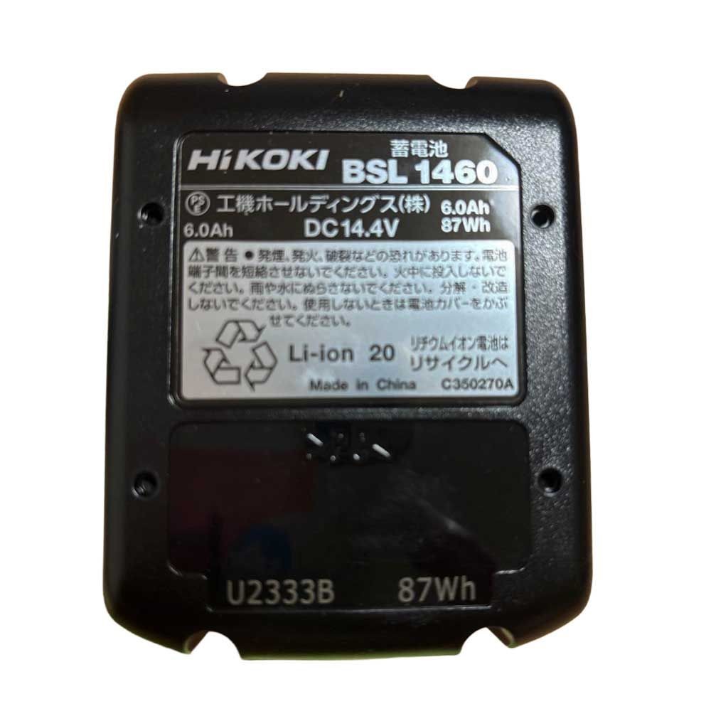 HiKOKI ハイコーキ スライド式リチウムイオン蓄電池 BSL1460 14.4V6.0Ah, ブラック, 14.4V 6.0Ah