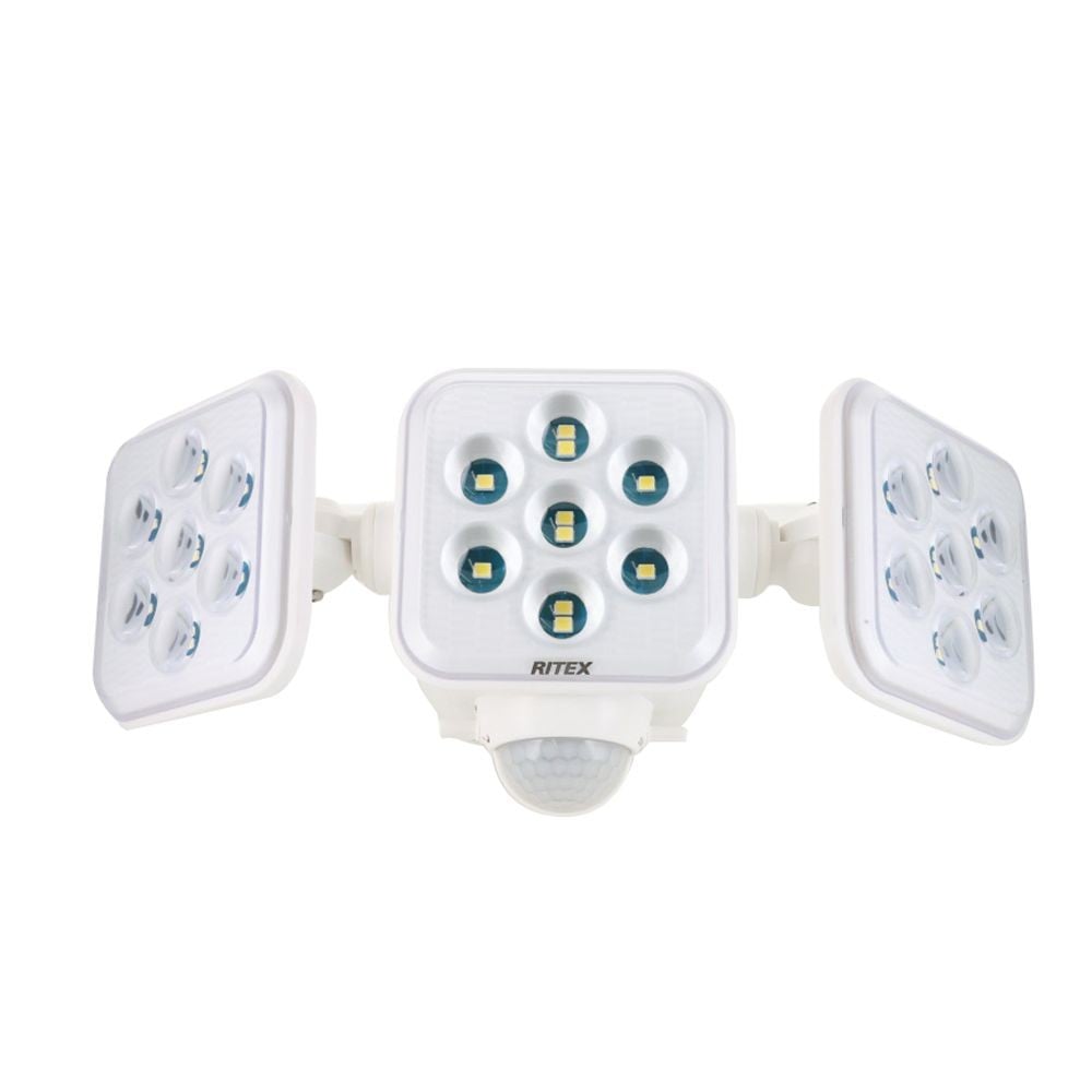 ５Ｗ３灯　フリーアーム式LEDソーラーセンサーライト　ＬＳー３３０, 白, LS-330