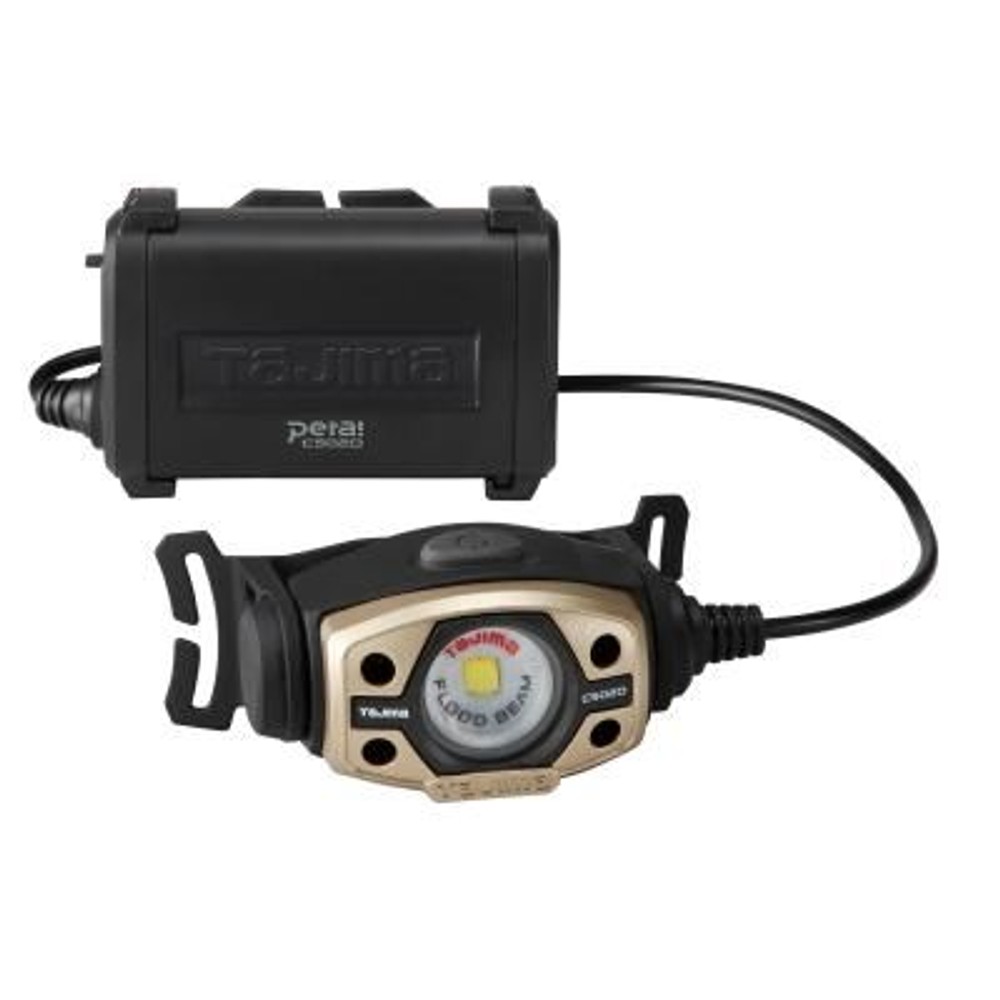 TAJIMA（タジマ） 　ヘッドライト CD 500lm フラッド照射 3718セット　LE-C502D-SP, ブラック, 500lm
