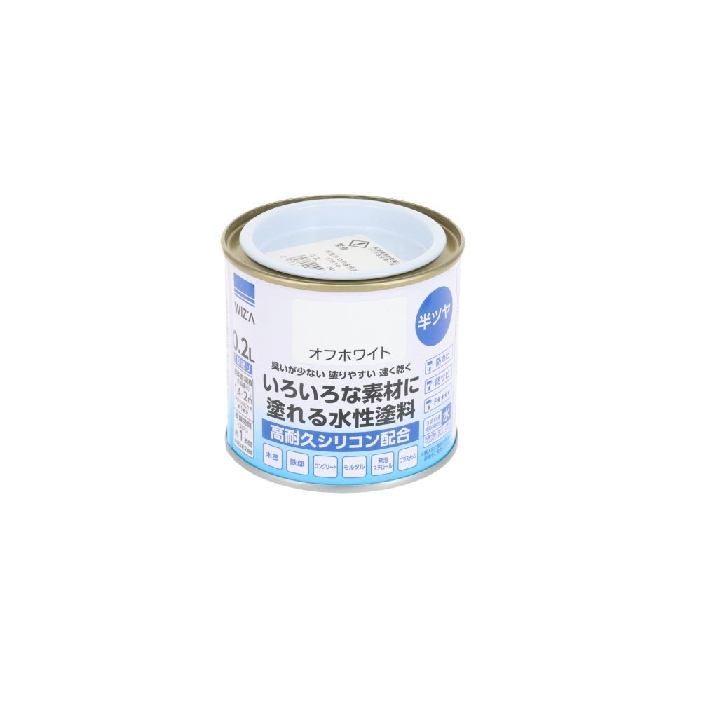 ウィザ WIZ'A 水性半つや多用途　０．２Ｌ, 黒, 0.2L