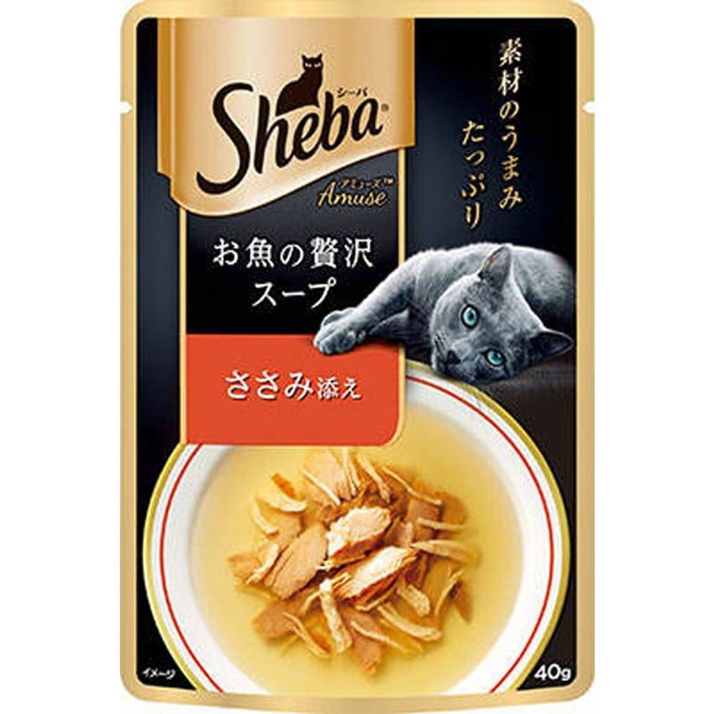 シーバアミューズお魚の贅沢スープささみ添え40ｇ, ささみ添え, 40g