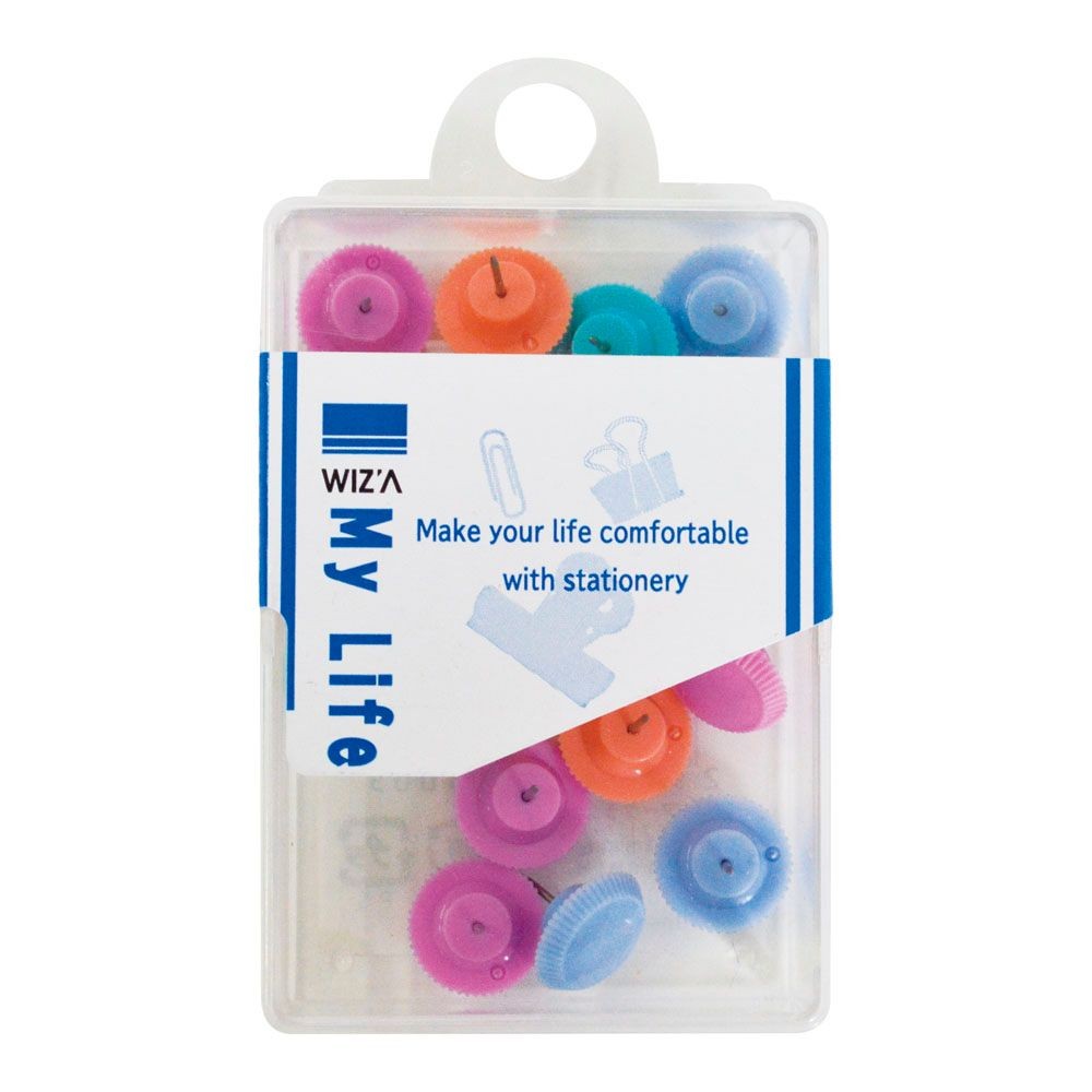 ウイザ WIZ'Aカラー画鋲　パステル20本入, パステルカラーアソート, 20本入