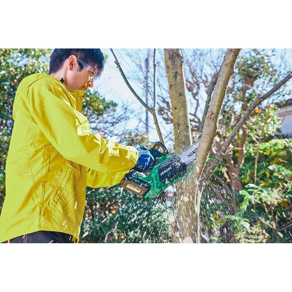 【数量限定】ハイコーキ HiKOKI 18V チェンソー CS1825DC(BC) 250mm 充電式 蓄電池・充電器セット, アグレッシブグリーン, 18V