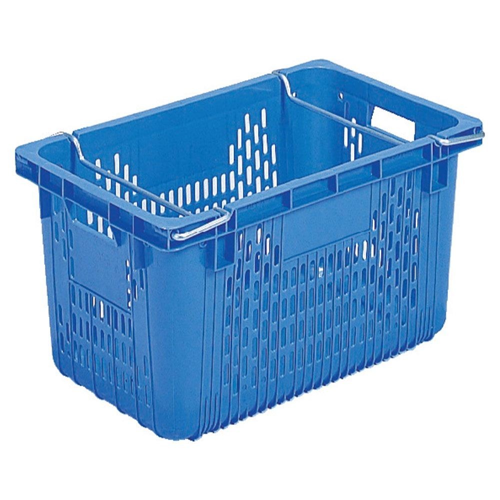 サンコー サンテナー A#50M PP ハンドル付 ブルー 104605-01 &times;10個セット【メーカー直送・代引不可】【法人限定】, ブルー, 10P