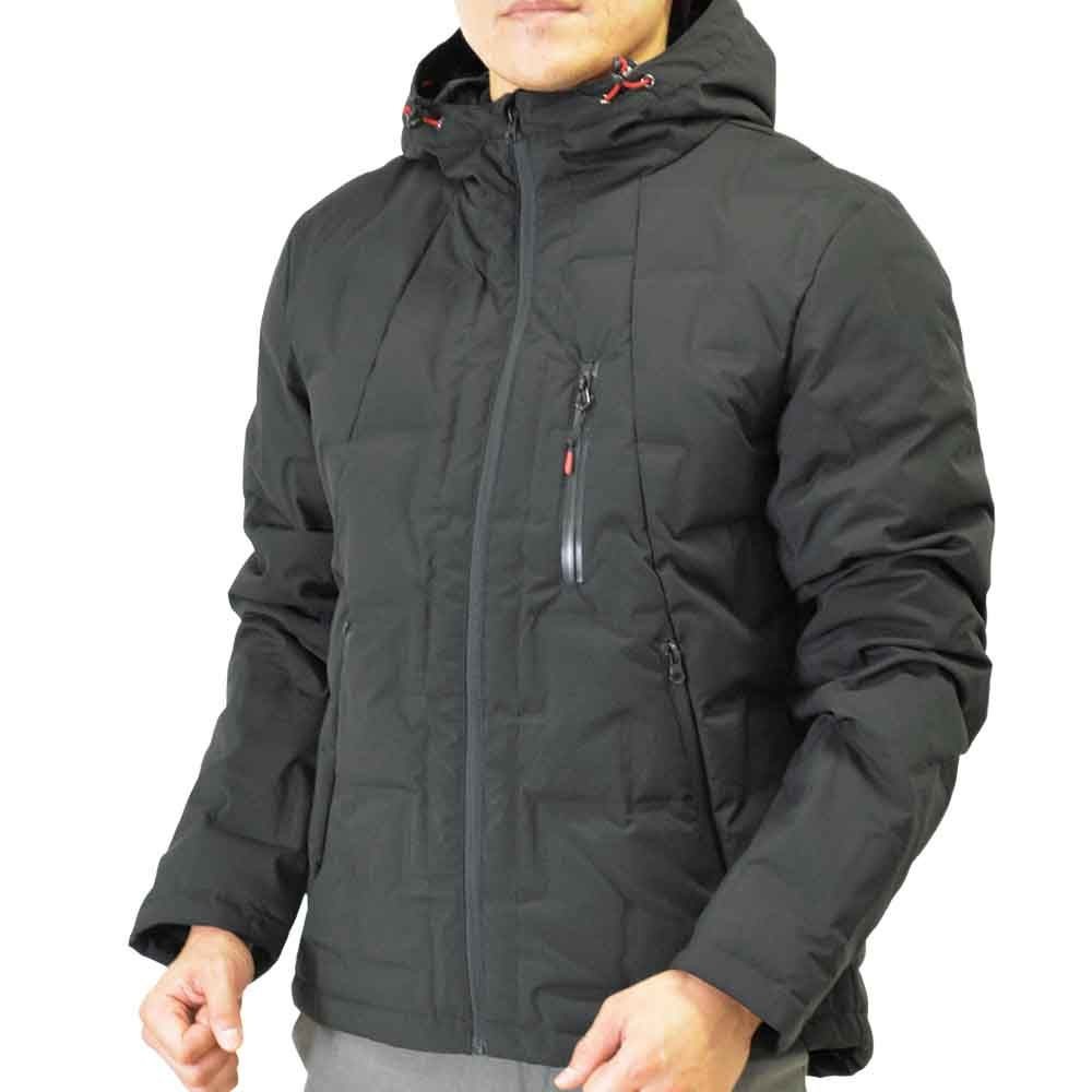 アウターシームレスダウンジャケット　ブラック, ブラック, Mサイズ