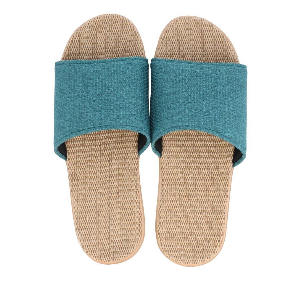 麻中カップインソールスリッパ　ＢＬ　Ｌ, ブルー, Lサイズ