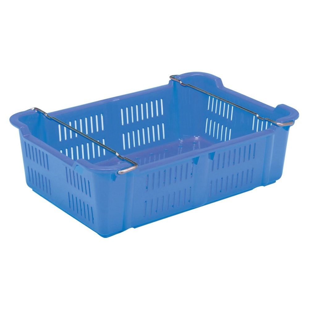 サンコー サンテナー A#42 ハンドル付 ブルー 104203-01 &times;10個セット【メーカー直送・代引不可】【法人限定】, ブルー, 10P