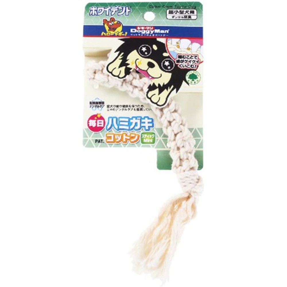 ドギーマン　毎日ハミガキコットン　スティック, キナリ（mini）, ミニサイズ
