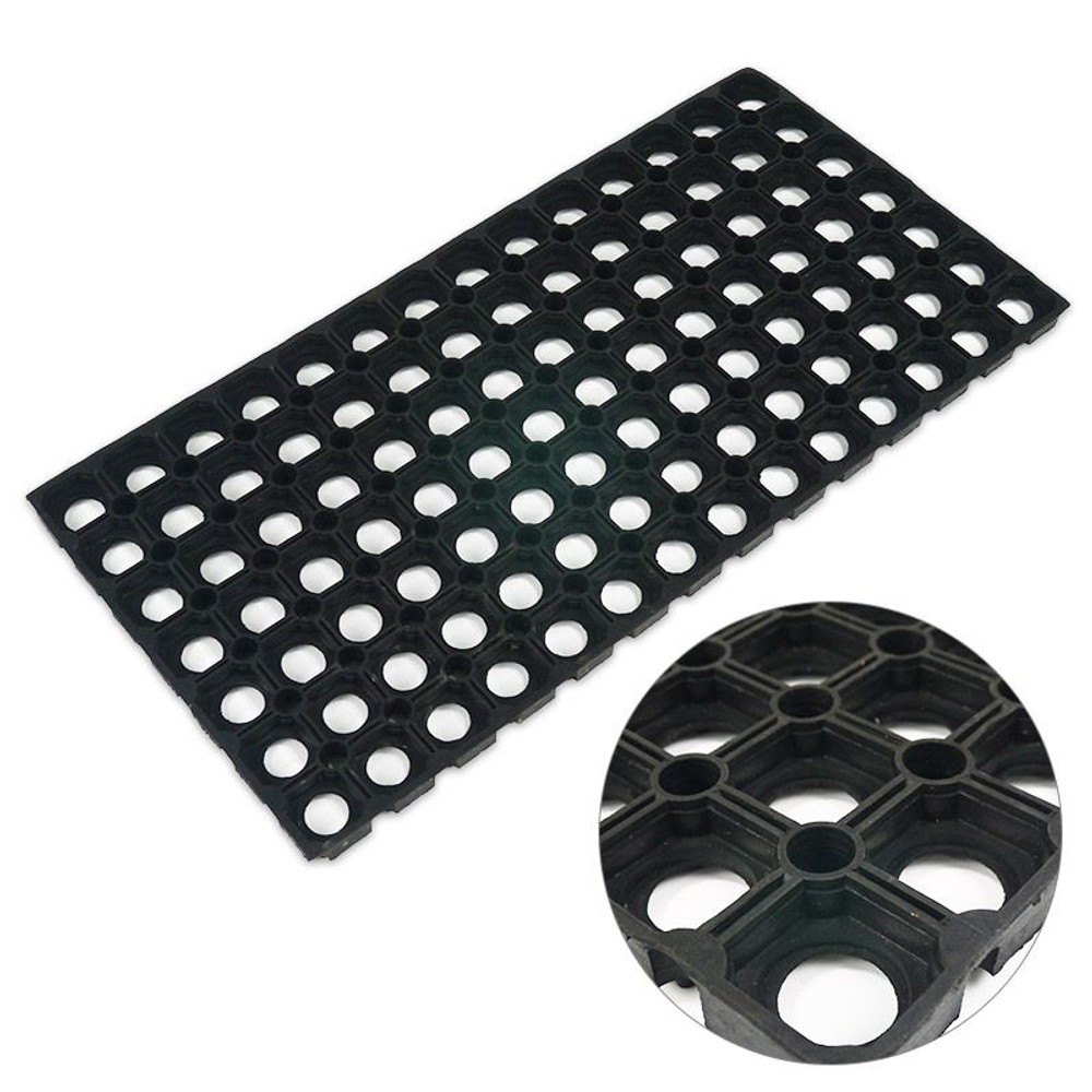 有孔ゴムマット, 黒（29&times;58）, 29&times;58cm