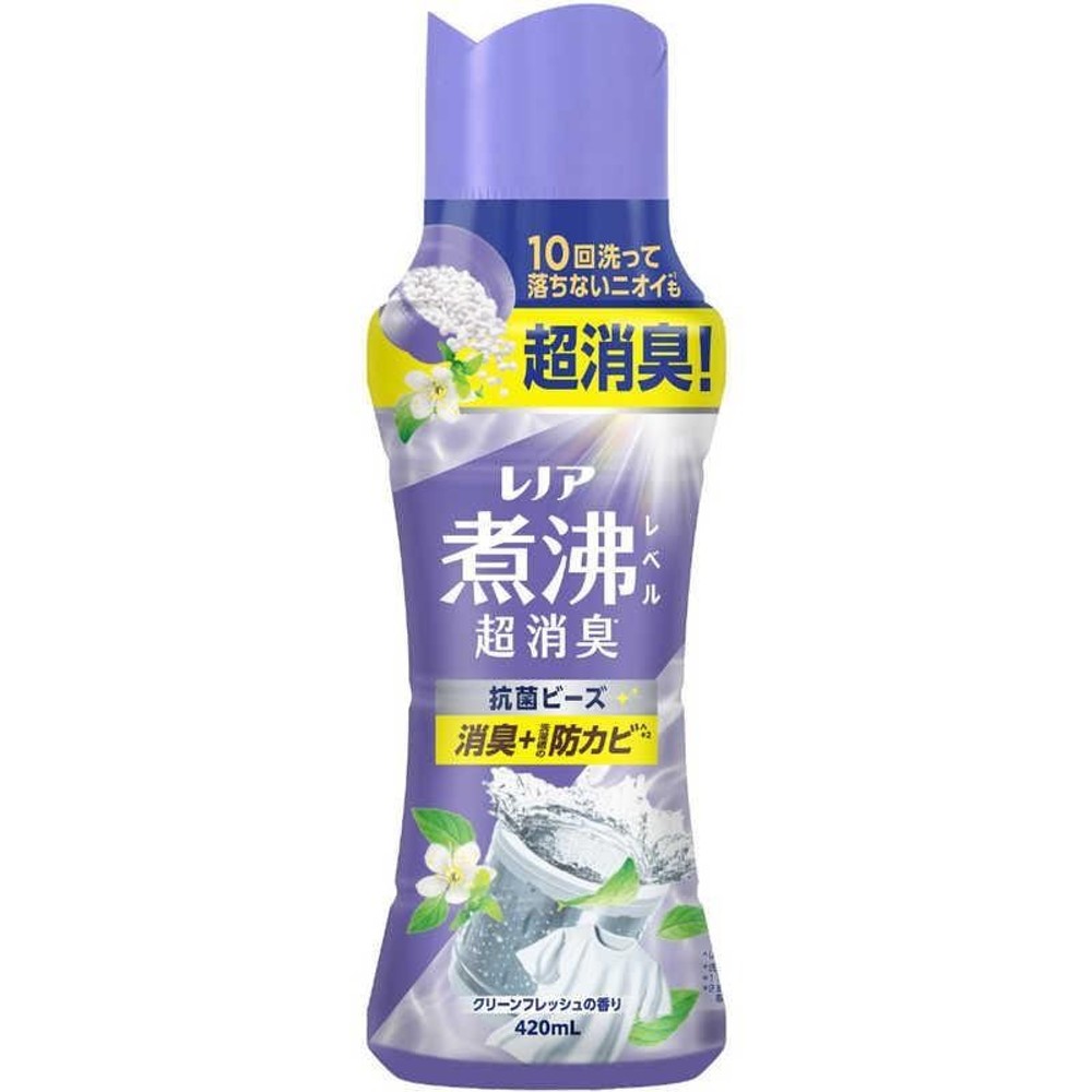 P＆G レノア 煮沸レベル消臭抗菌ビーズ 洗濯槽の防カビ クリーンフレッシュの香り 本体 420ml, フレッシュ, 420ml