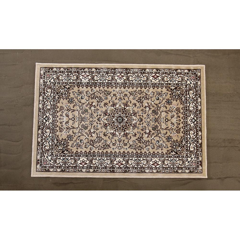洗える・すべりにくい・抗菌防臭・床暖房対応 67&times;110cm 国産モケットマット SNM ベージュ, ベージュ, 67&times;110cm