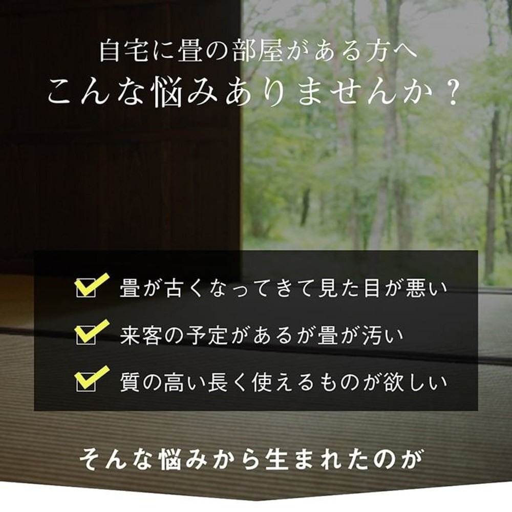 純国産 い草 上敷き はっ水 カーペット 双目織 江戸間 【メーカー直送・代引不可】, い草, 江戸間1畳(約88&times;176cm）