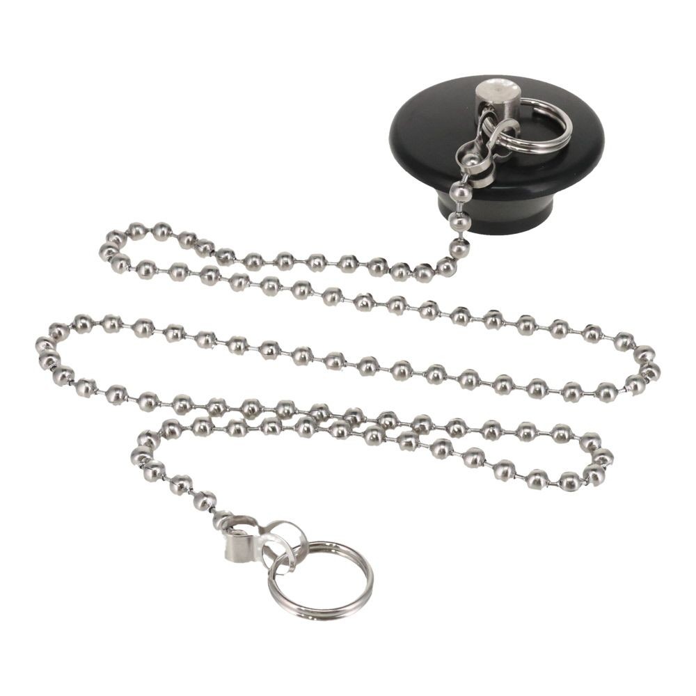 バス用ゴム栓　クサリ付, VH27-28, 約26〜28mm