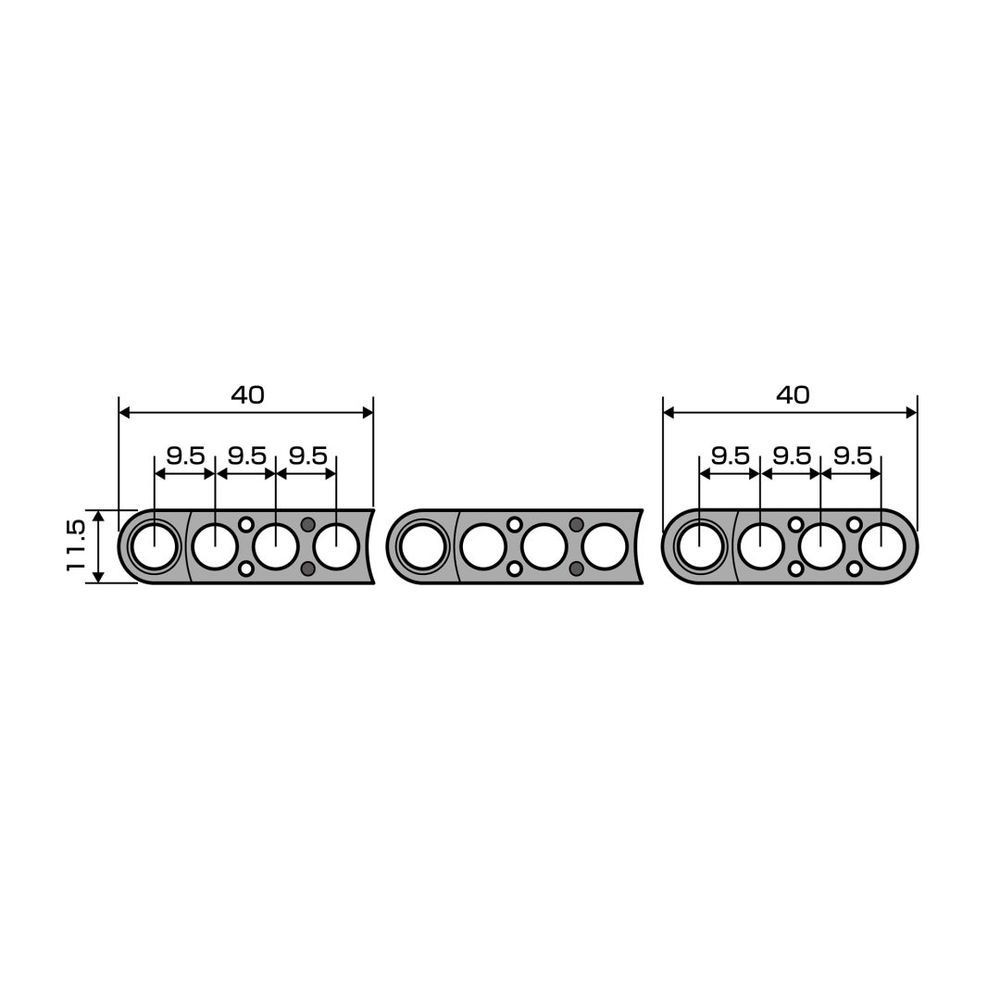 アネックスツール（ANEX） 連結ビットホルダー ABHL-S1, 黒, 2セット